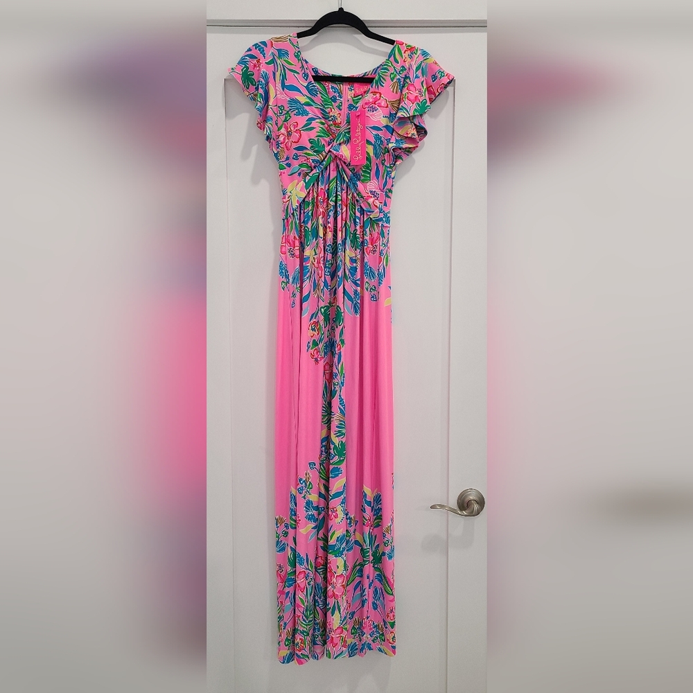 NWT Lilly Pulitzer Verona Flutter Maxi Dress